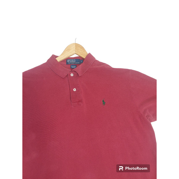 Ralph Lauren Red and Green Polo Size Large - Picture 2 of 3